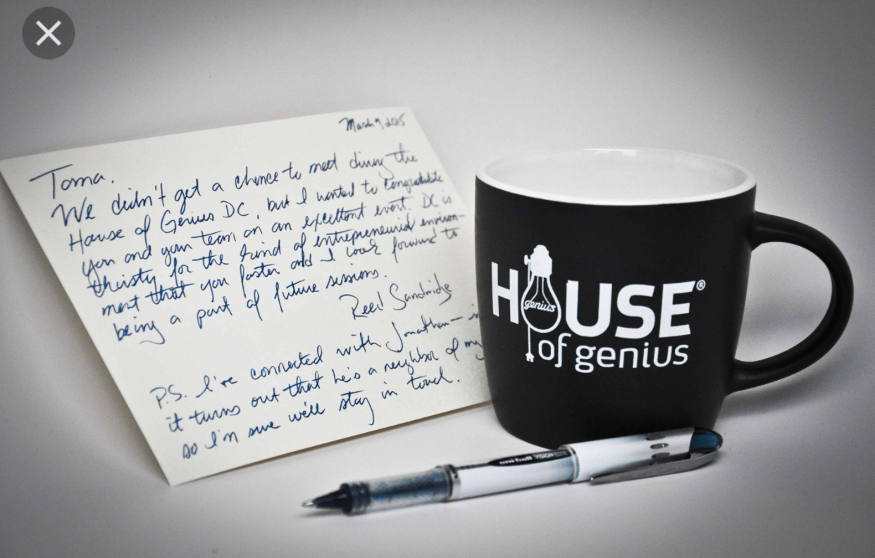 Speaker sharing insights at House of Genius event